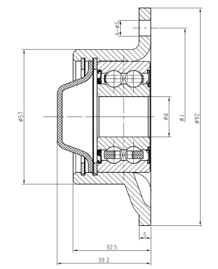 Подшипник FK Agri Disc Hub Bearing Unit SAH2075X6H-SOF